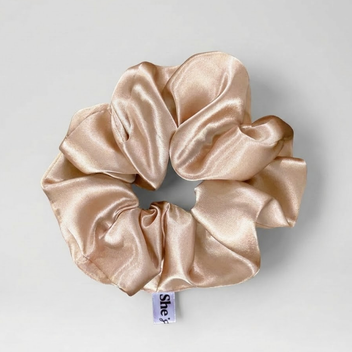 Lilac Satin Scrunchie Duo | Vegan Satin Double Hair Clips 