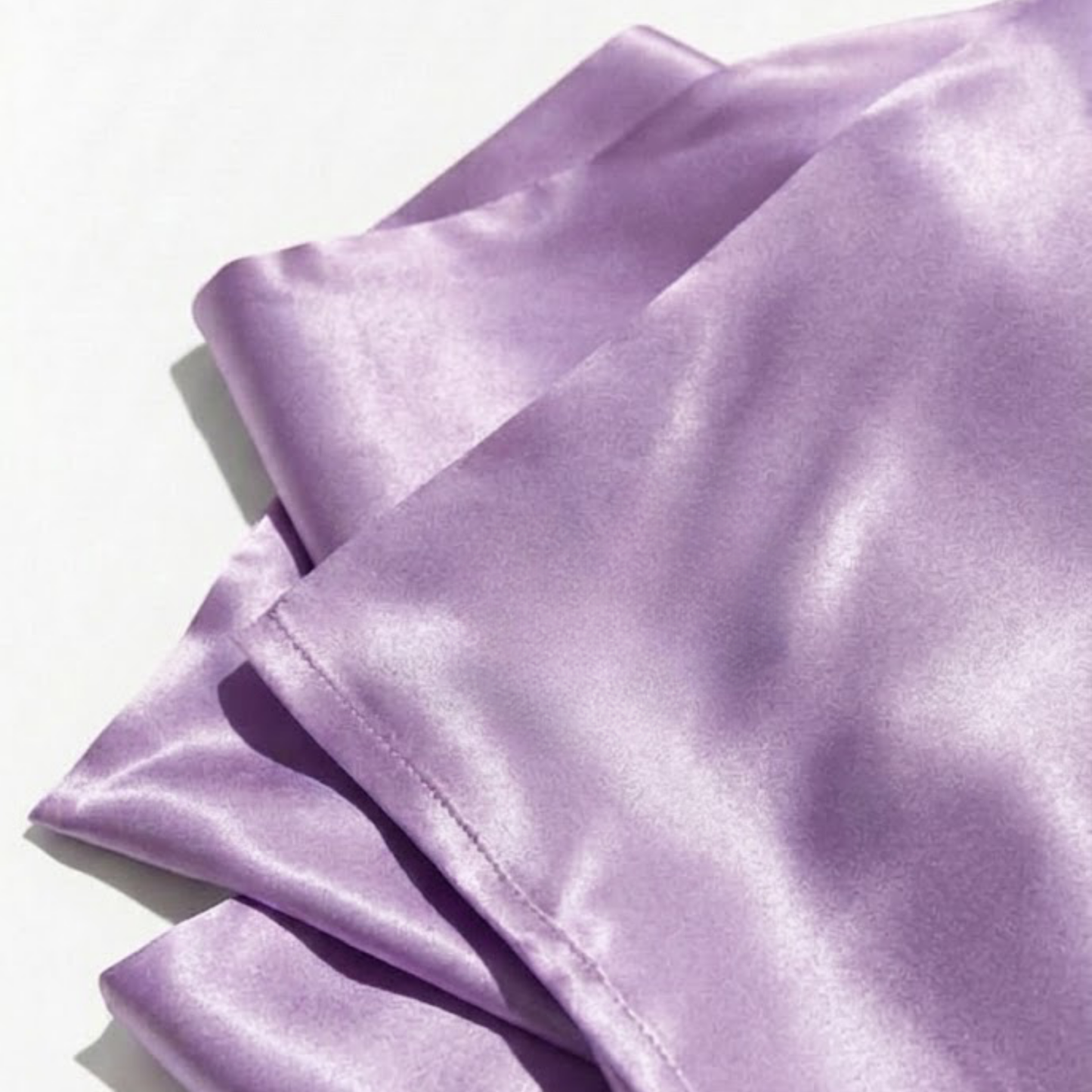 Lilac – Premium Düz (İşlemesiz) Saten Güzellik Yastık Kılıfı