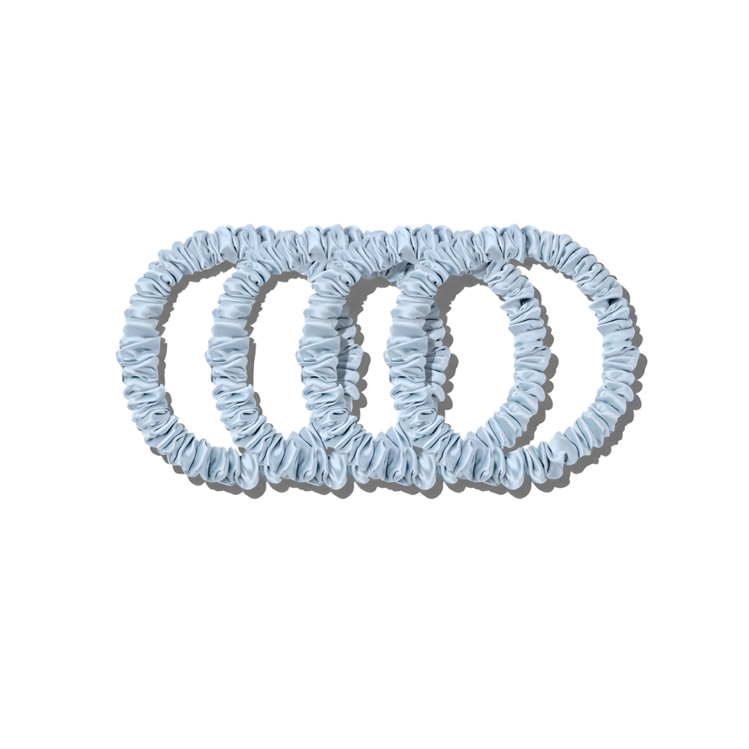 4'lü Celeste (Buz Mavisi) XS Saten Toka Seti