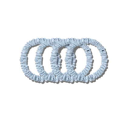 4'lü Celeste (Buz Mavisi) XS Saten Toka Seti