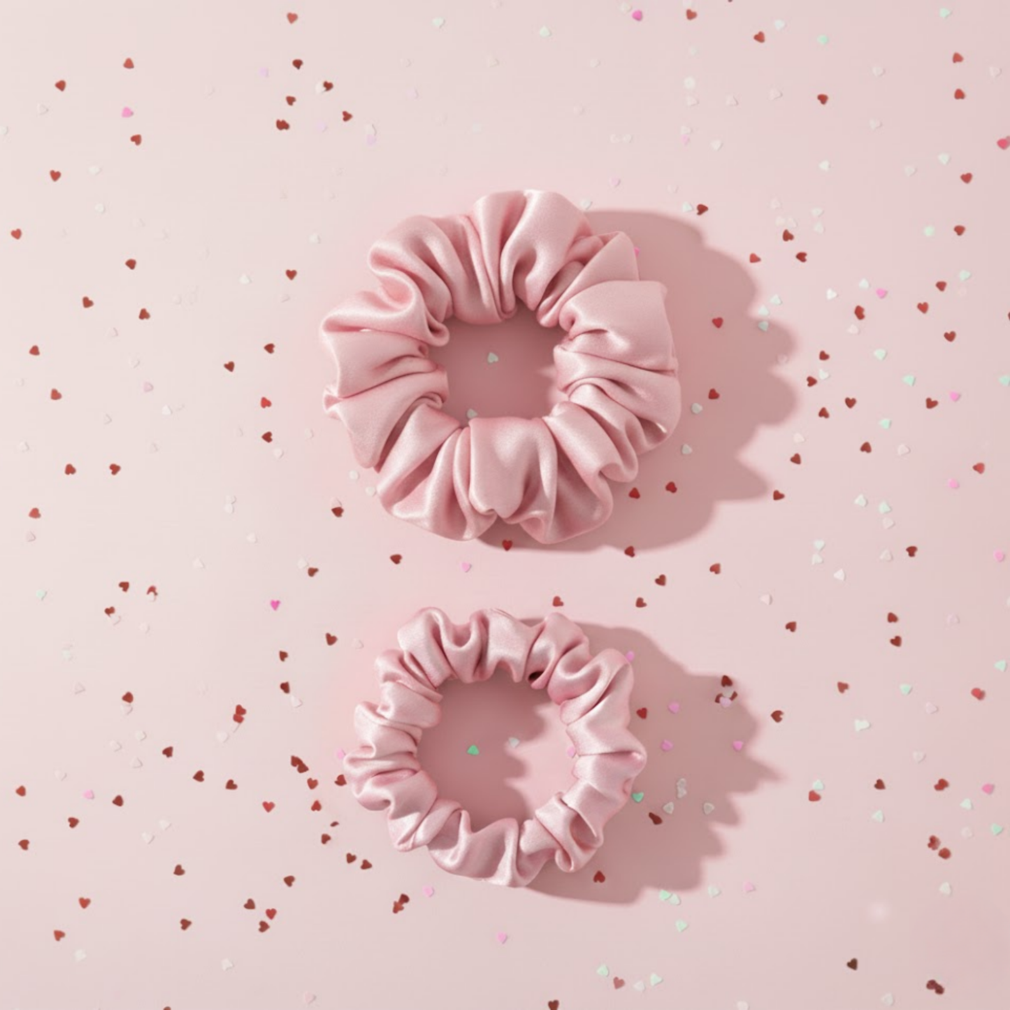 Fiona Satin Scrunchie Duo – Saç Kırılma Karşıtı Vegan Saten İkili Toka Seti