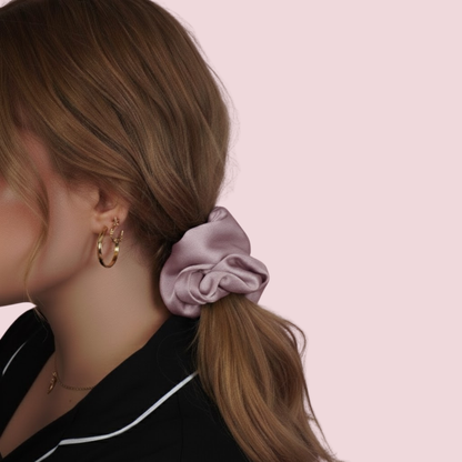 Fiona Satin Scrunchie Duo – Saç Kırılma Karşıtı Vegan Saten İkili Toka Seti