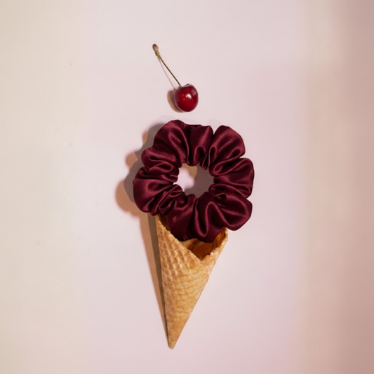 Elizabeth Satin Scrunchie Duo | Vegan Saten İkili Saç Tokası