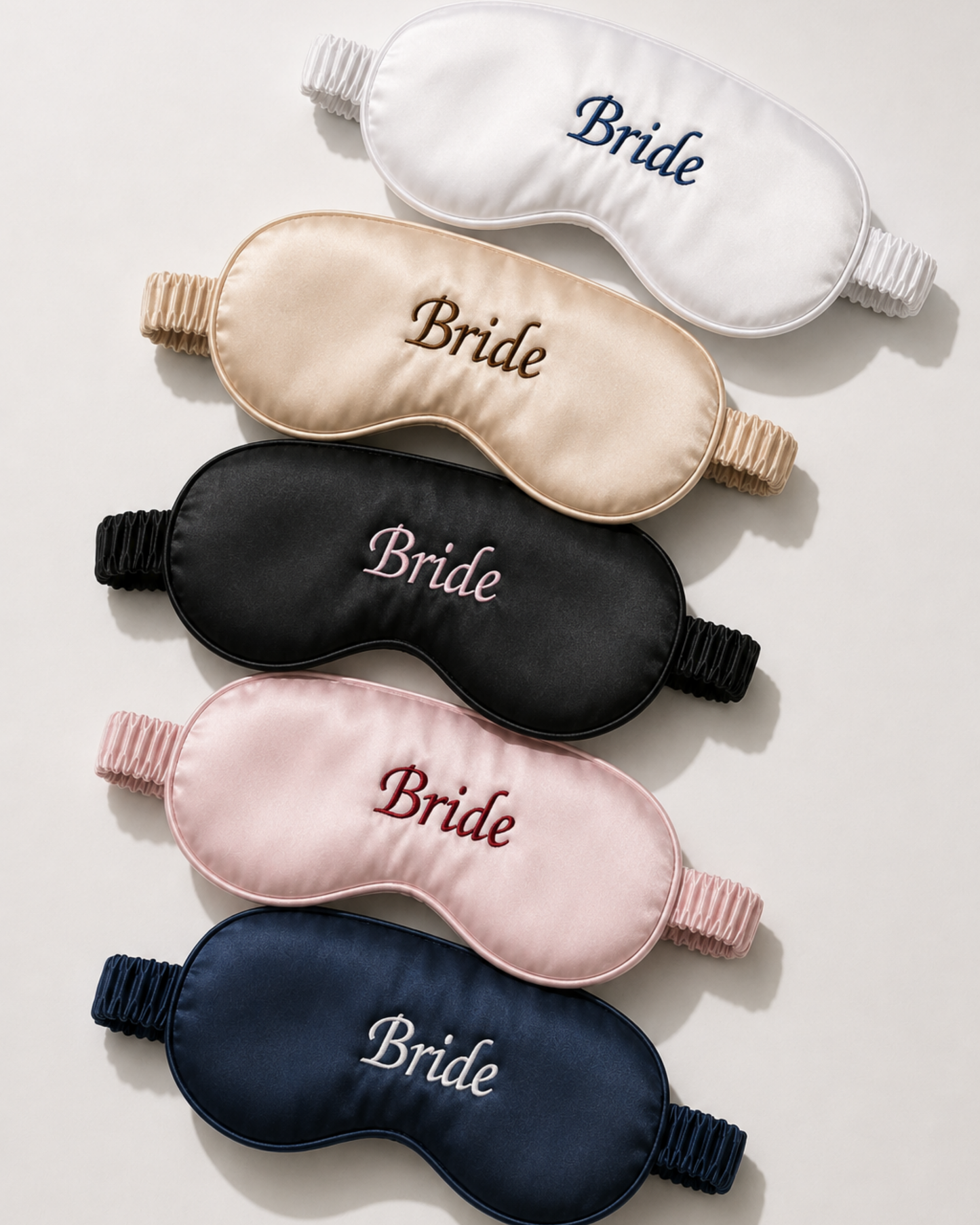Bride Nakışlı Kişiye Özel Saten Uyku Göz Bandı – Wedding Collection