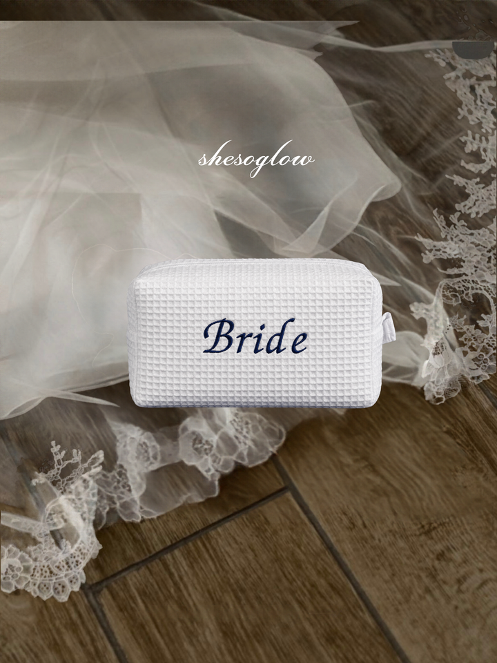 Bride Nakışlı Kişiye Özel Small Boy Makyaj Çantası – Wedding Collection