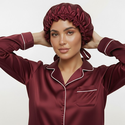 Elizabeth Saç & Cilt Koruyucu Premium Saten Uyku Bonesi