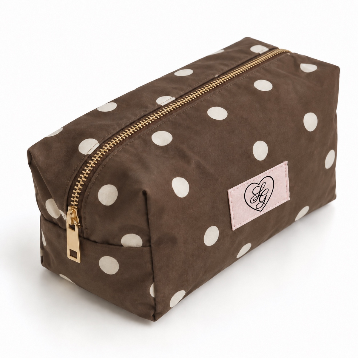Dotty Darling Polka Dot Makyaj Çantası — Kişiye Özel Baş Harf Nakışlı