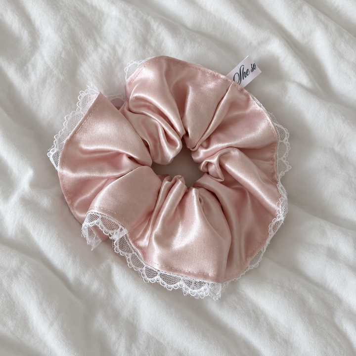 Dantelli XL Saten Scrunchie – Wedding Collection