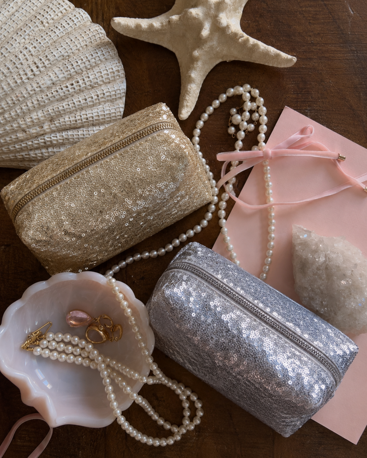 Siren Sparkle Mini Makeup Bag — Mermaid Society Limited Collection